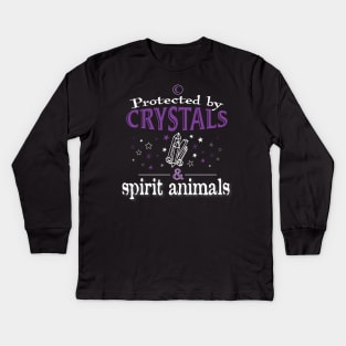 Crystals and Spirit Animals Kids Long Sleeve T-Shirt